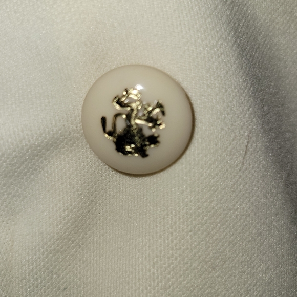 Vintage 60s Ivory Leopard Fur Trim Suit Double Breasted Blazer Mini Skirt S - Picture 5 of 15